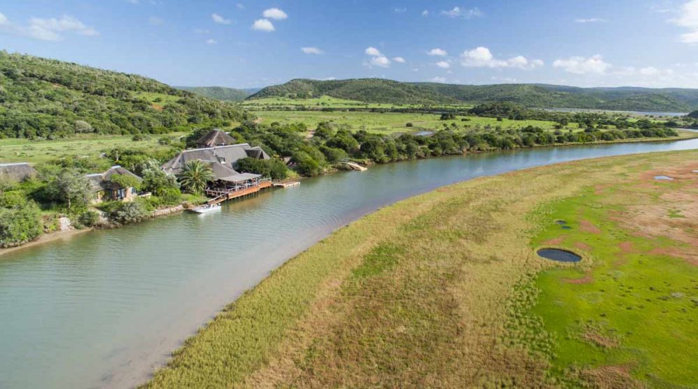 Kariega River Lodge vu du ciel