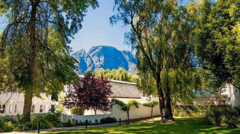 Le jardin de l'hôtel Franschhoek Hotel and Spa