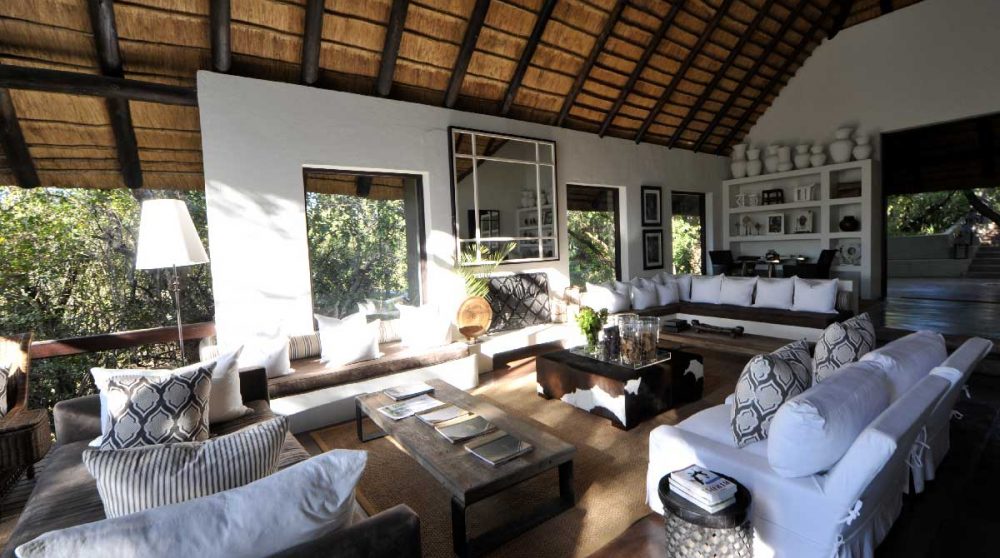 Le salon au Londolozi Tree Camp