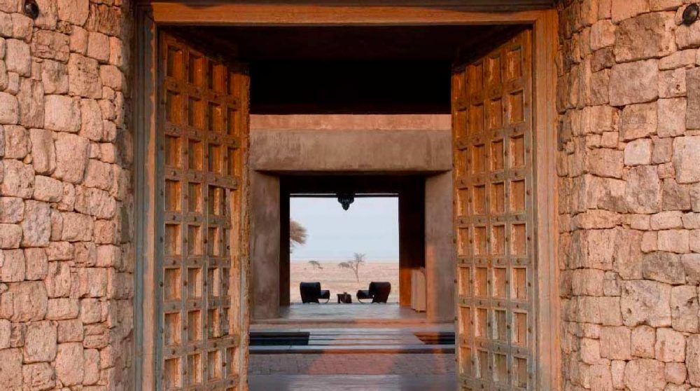 Entrée de l'Onguma Fort Lodge