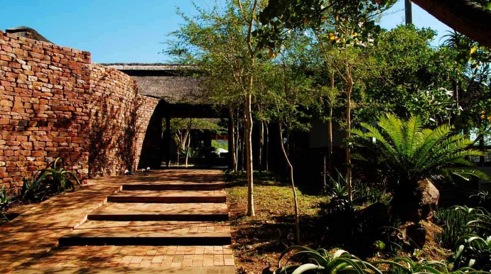 Entrée du Phinda Mountain Lodge en Afrique du Sud dans le Kwazulu Natal