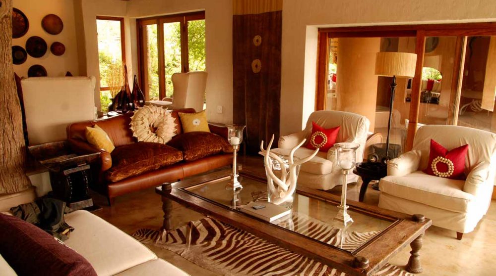 Salon de l'hôtel Royal Madikwe
