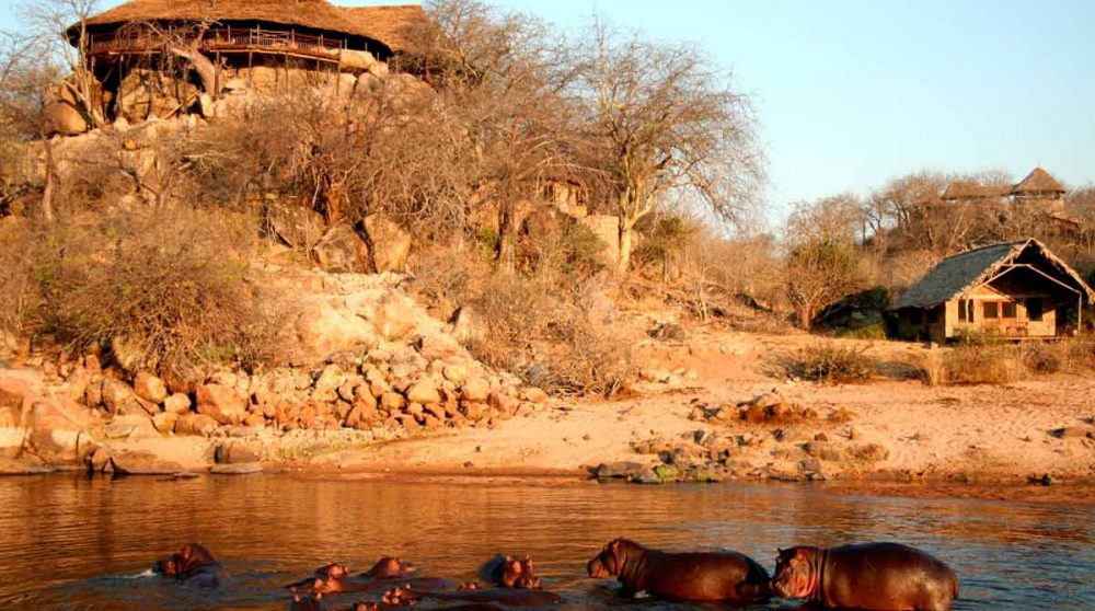 Vue sur le Ruaha River Lodge