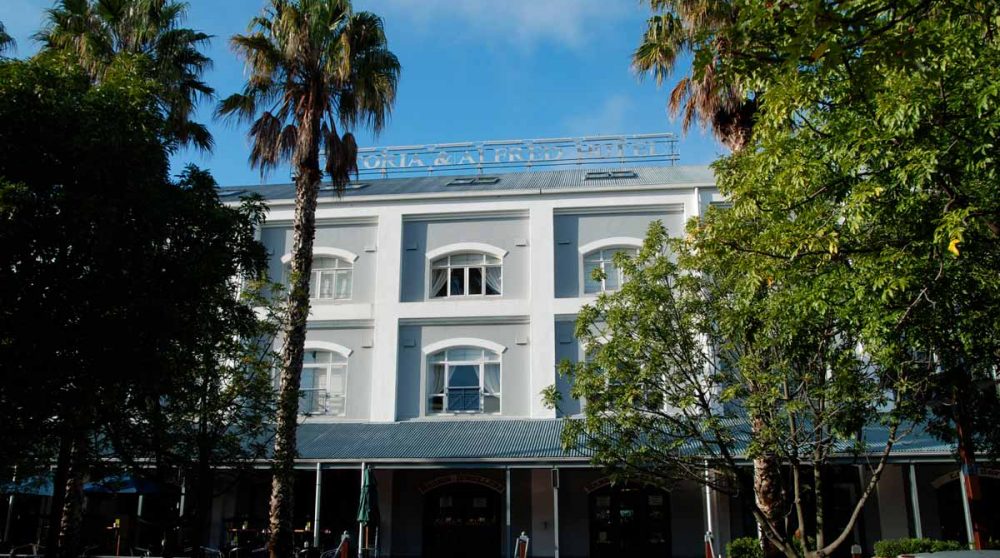 Façade de l'hôtel Victoria and Alfred Hotel au Cap en Afrique du Sud
