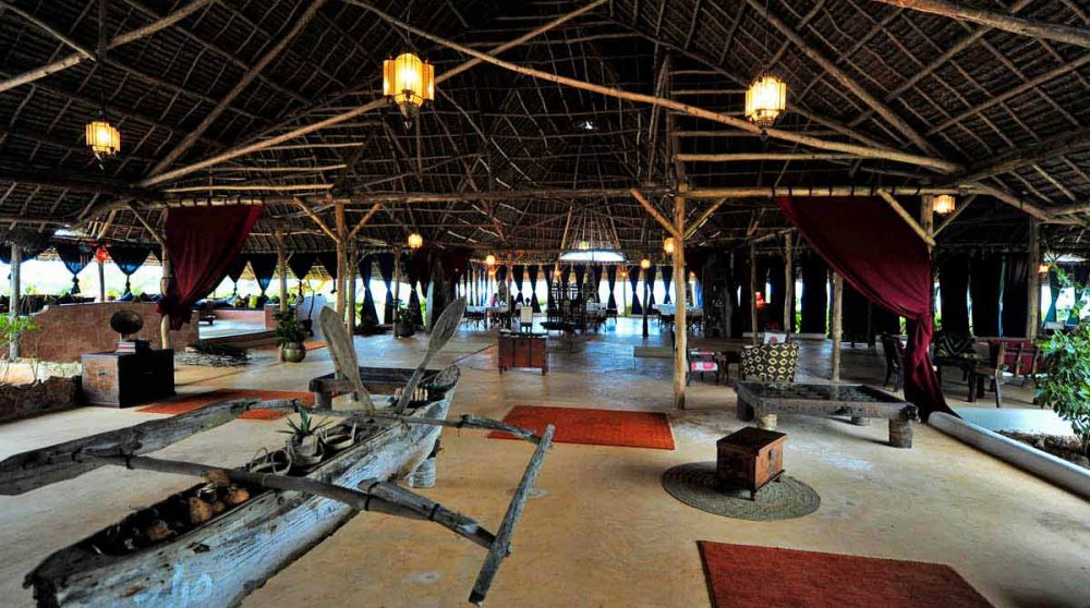 L'entrée de l'hôtel à Zanzibar