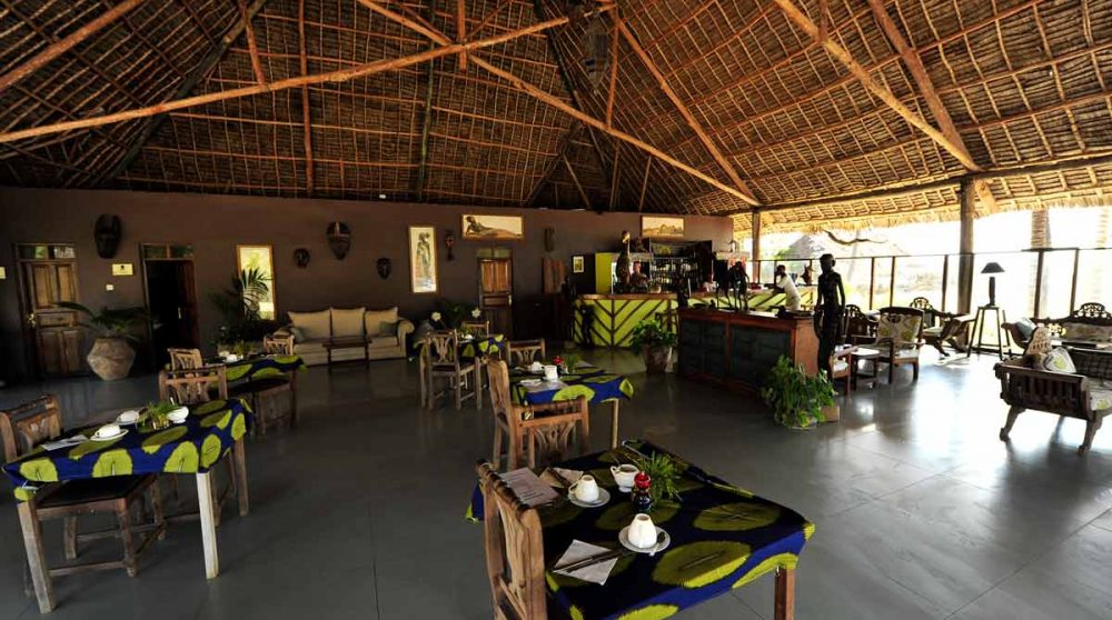 Le restaurant de l'hôtel sur l'île de Zanzibar