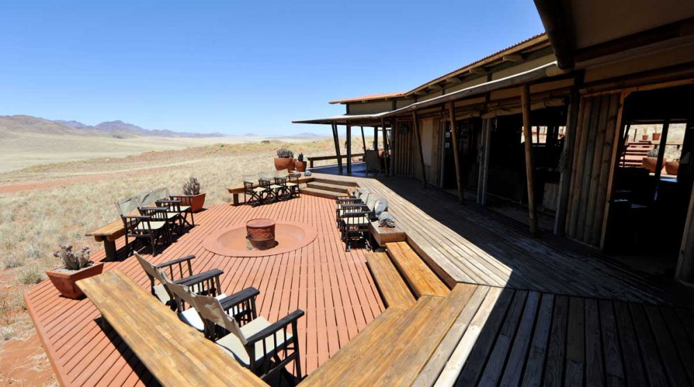 La terrasse au soleil en Namibie