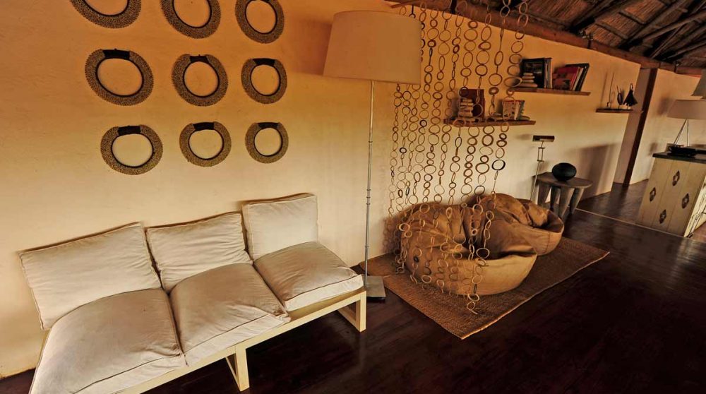 Le salon du camp dans le parc de Tarangire