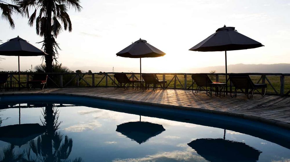 La piscine le soir dans le Tarangire