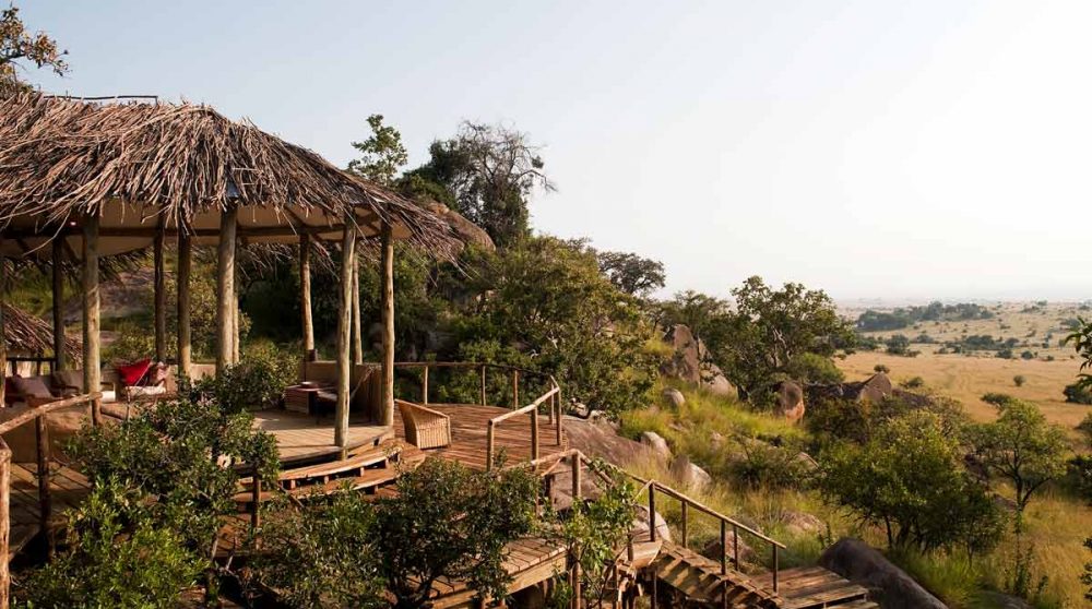 La vue depuis la terrasse dans le parc du Seregenti