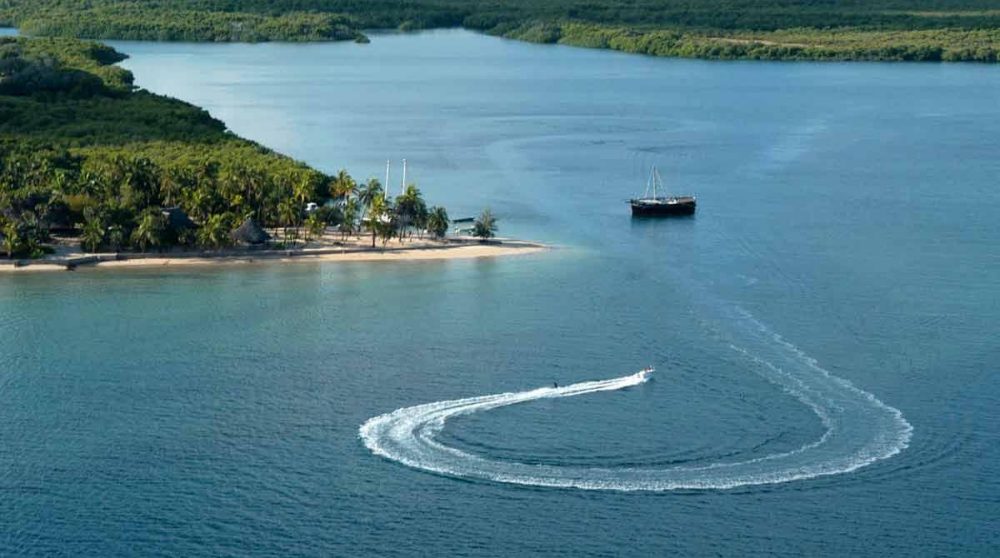 L'île de Lamu dans l'océan Indien au Kenya