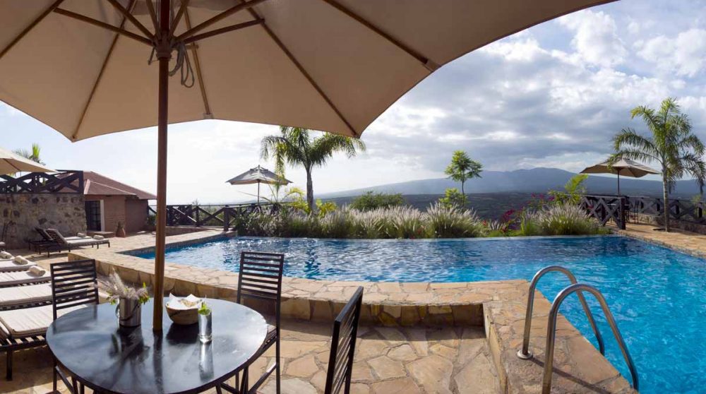 La piscine du lodge en Tanzanie