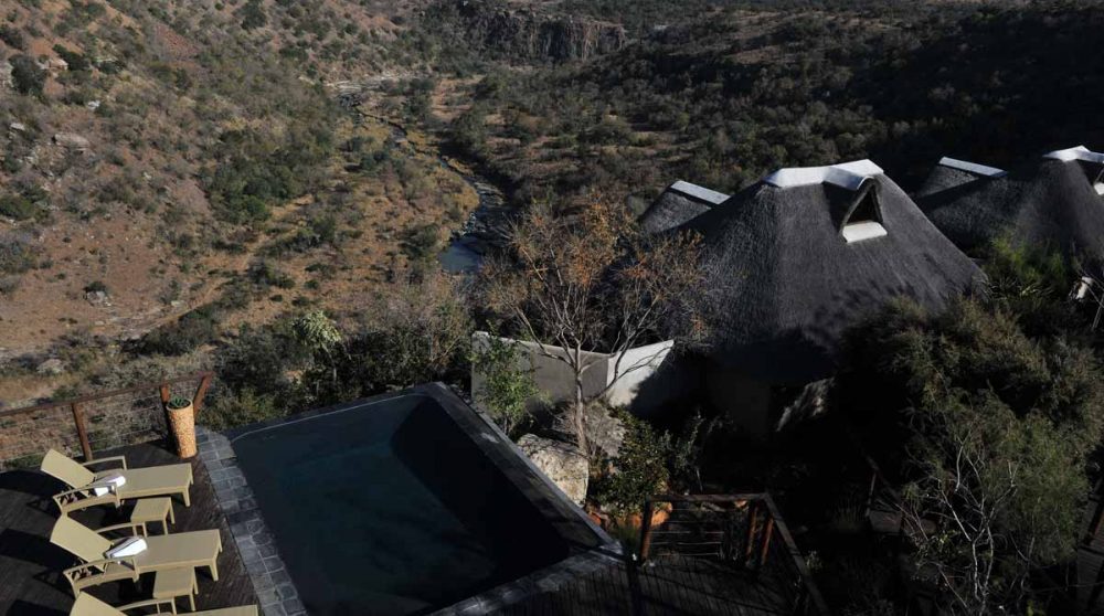 La piscine de l'hôtel en Afrique du Sud