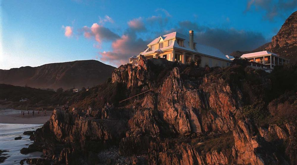 Vue de l'hôtel depuis la jetée en Afrique du Sud