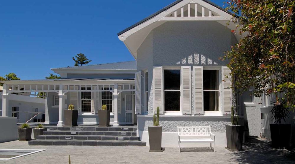 L'entrée de l'hôtel en Afrique du Sud