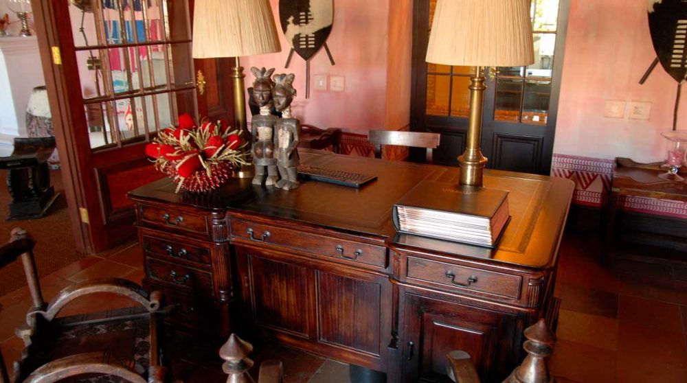 Le bureau d'accueil en Afrique du Sud