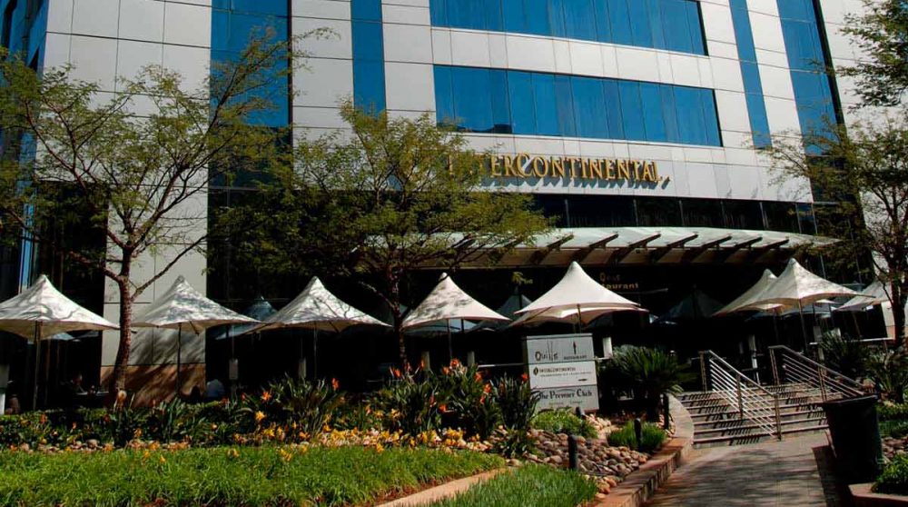 L'entrée de l'hôtel en Afrique du Sud