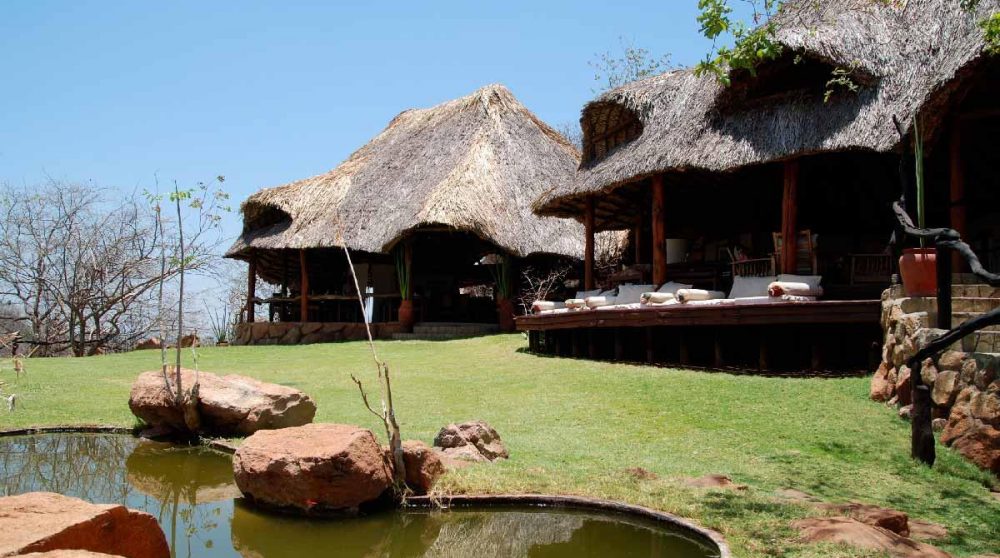 Vue sur le jardin au Kenya