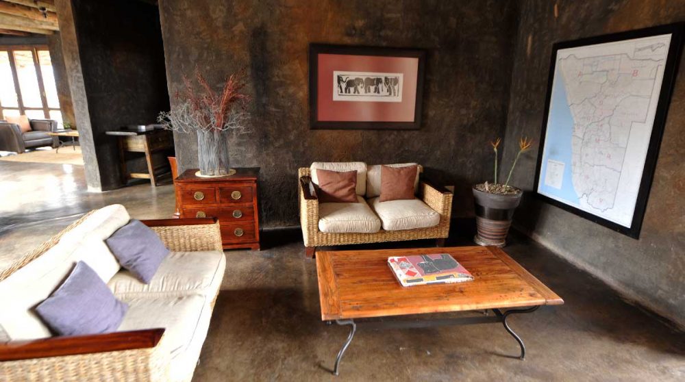 Le salon en Namibie