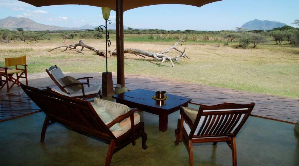 Vue depuis la terrasse au Kenya