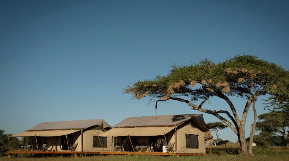 Les tentes des parties communes