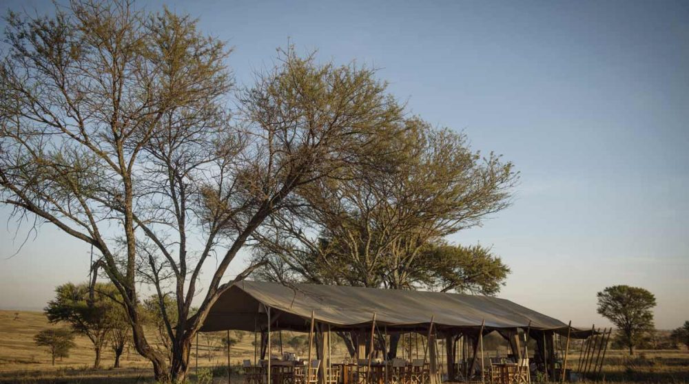 La tente principale dans le Serengeti