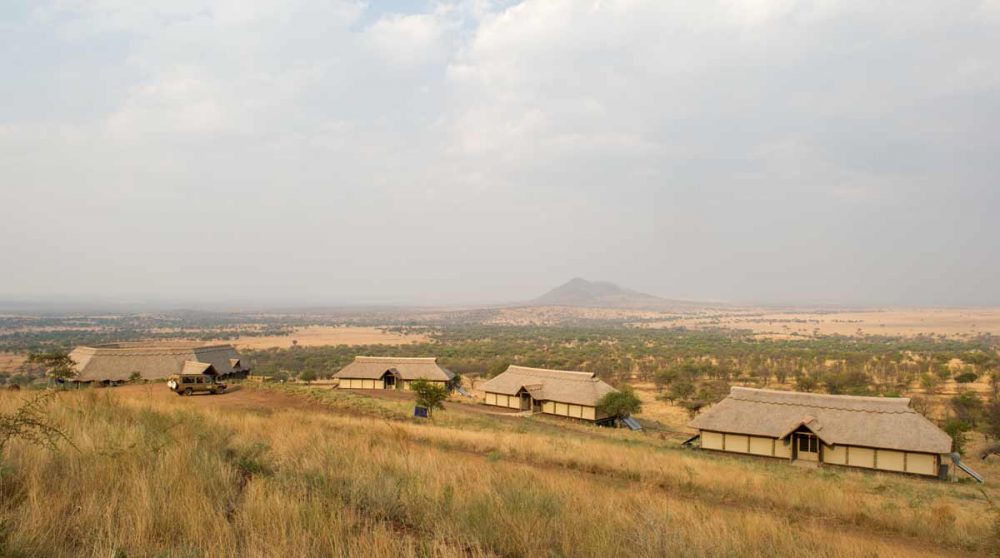 Les tentes dans le Serengeti