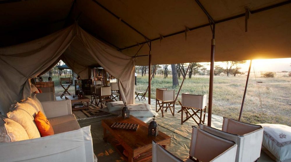 Le salon sous la tente