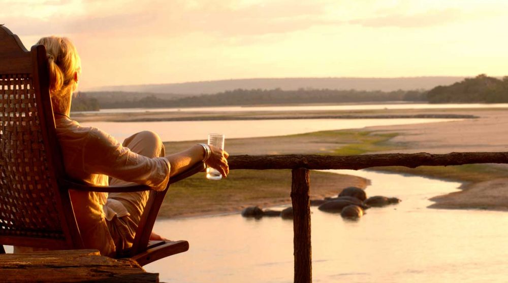Coucher de soleil depuis la terrasse