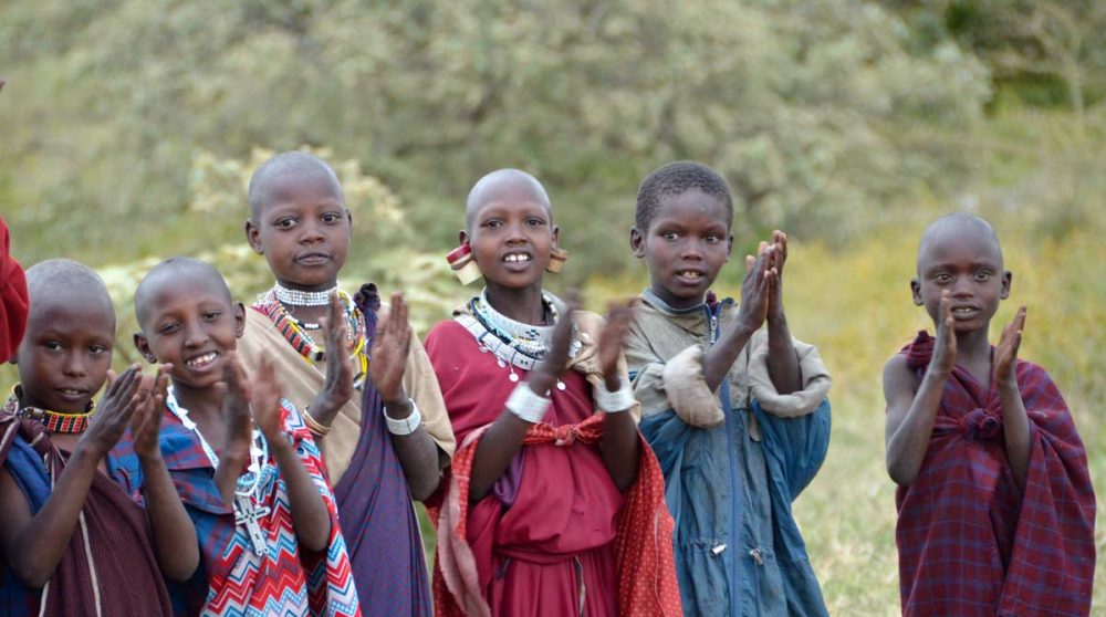 Enfants masaïs à Empakaï