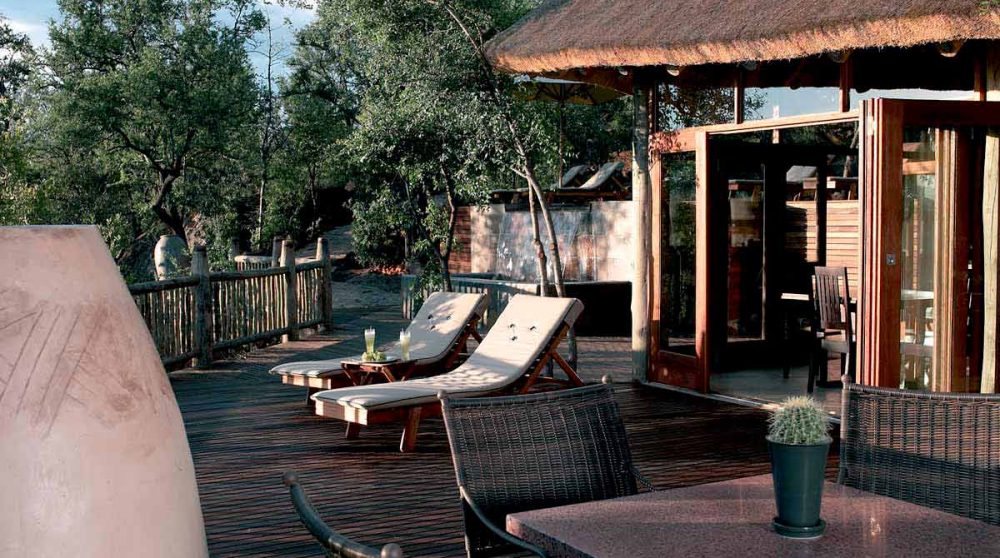 La terrasse de l'hôtel