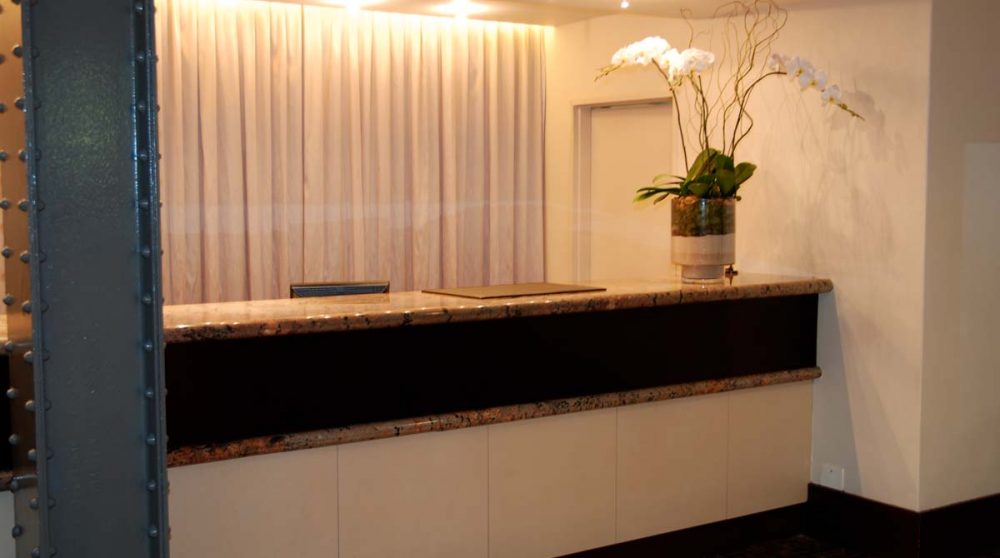 L'accueil de l'hôtel