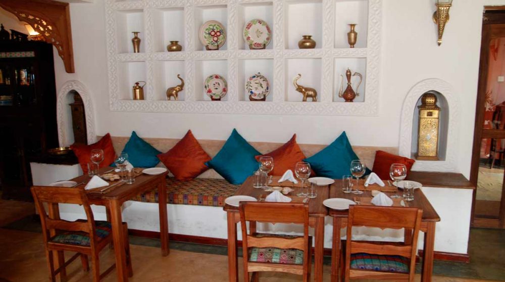Le restaurant de l'établissement à Zanzibar