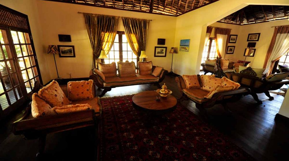 Le salon de l'hôtel à Zanzibar