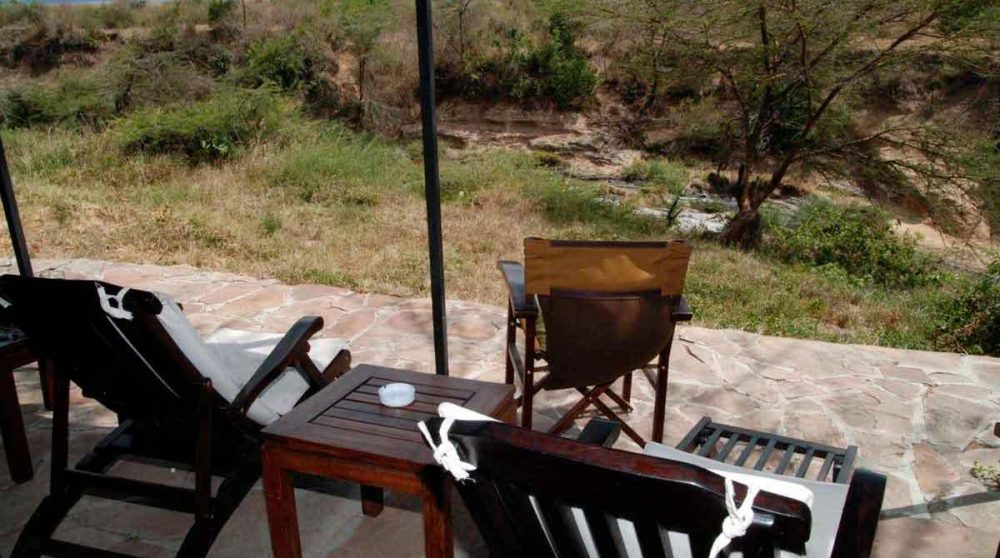 La vue depuis la terrasse dans le Masai Mara