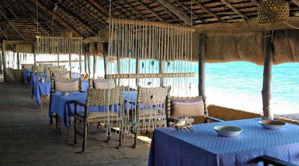 Le restaurant avec vue sur l'océan Indien