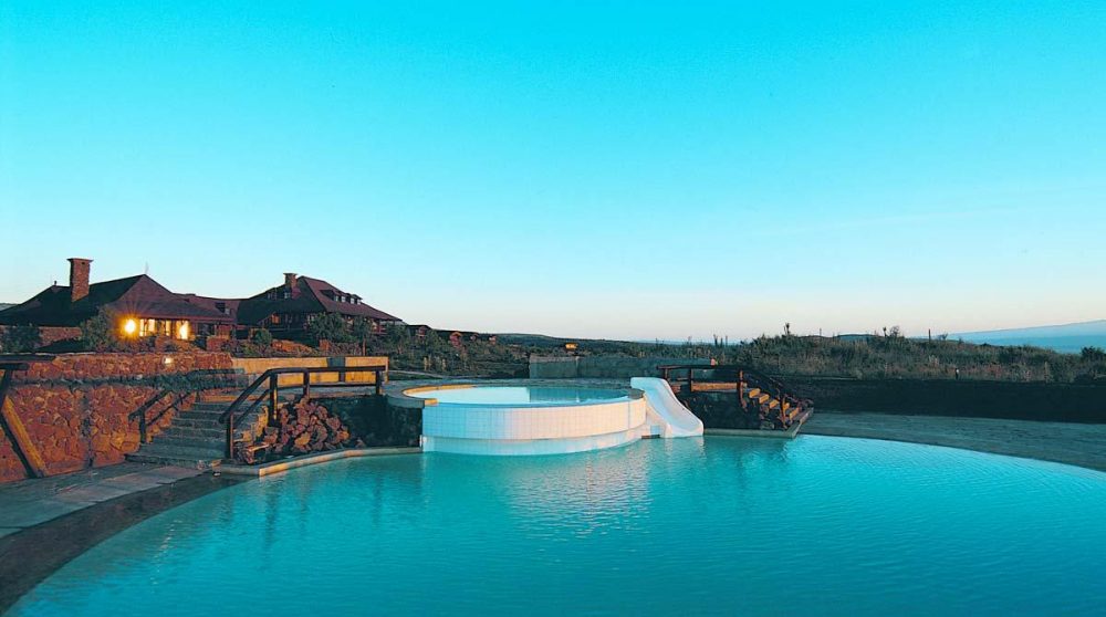 La piscine du lodge au Lac Naivasha