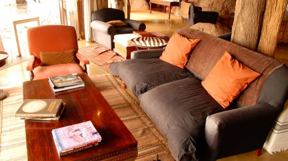 Un salon de l'hôtel à Madikwe