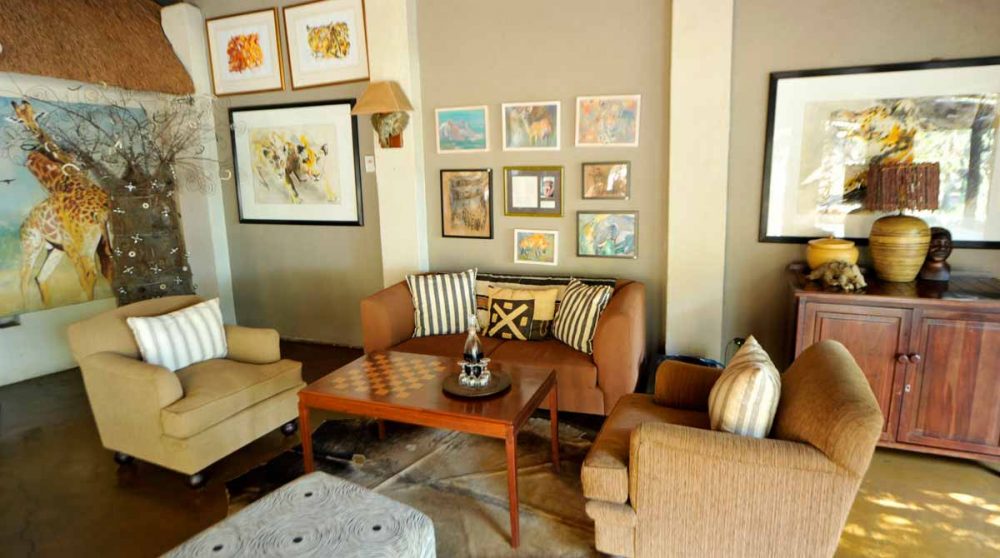 Un salon de l'hôtel en Afrique du Sud