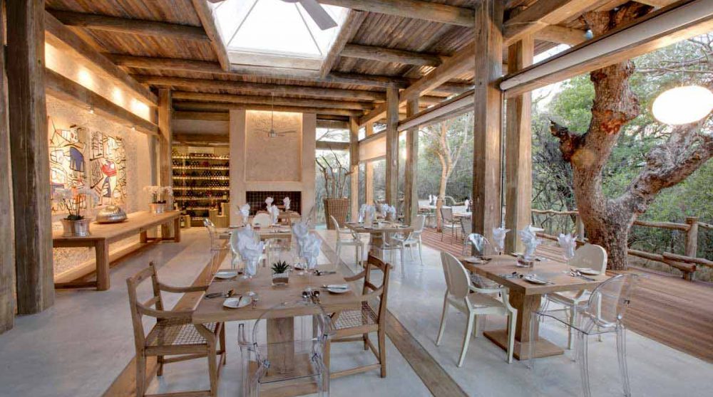 La terrasse du restaurant en Afrique du Sud