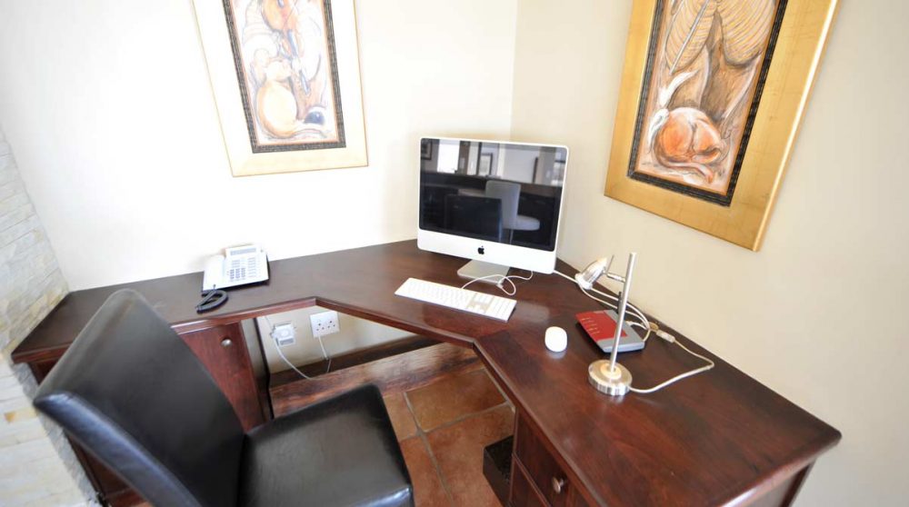 Le coin bureau à Swakopmund