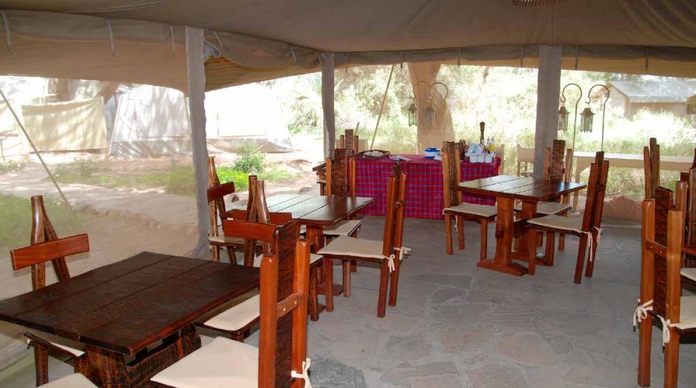 Le restaurant à Samburu