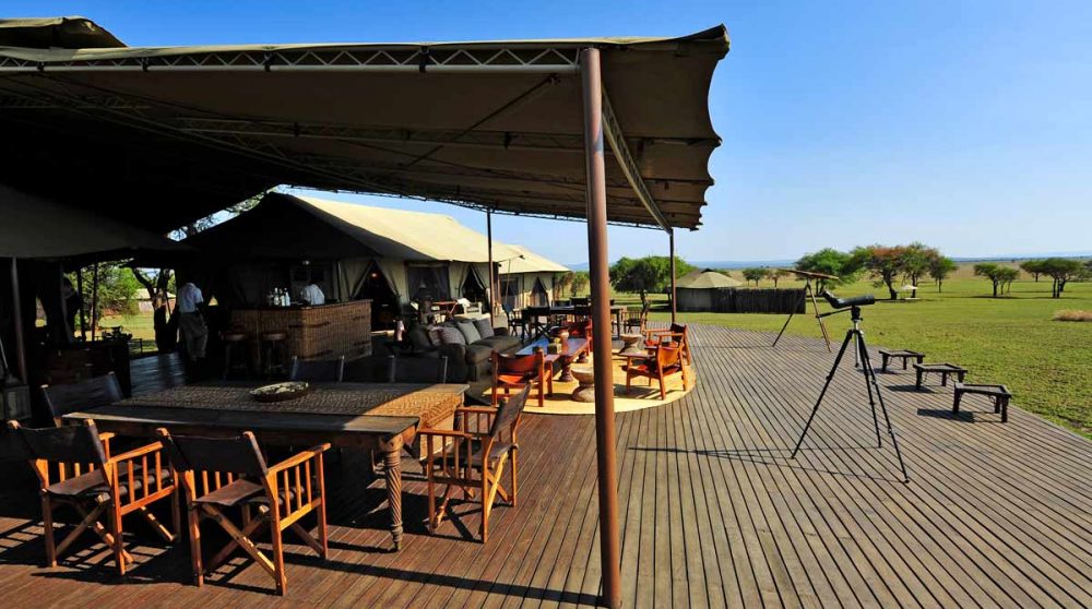 La terrasse dans le Serengeti
