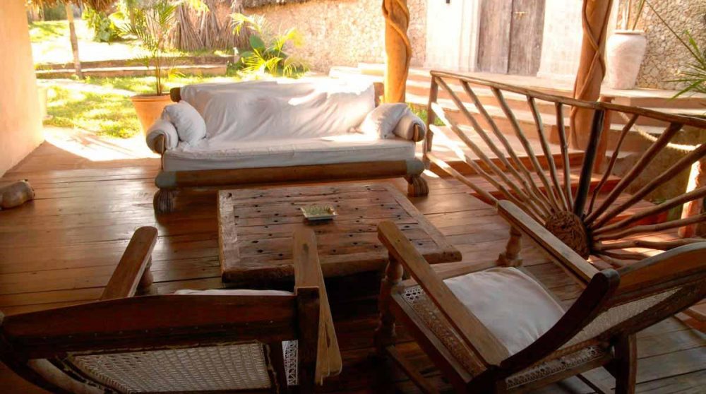 Espace détente à l'Alfajiri Beach Villa