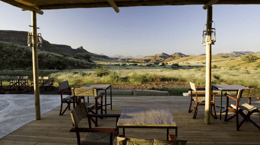 Vue depuis la terrasse du Damaraland Camp
