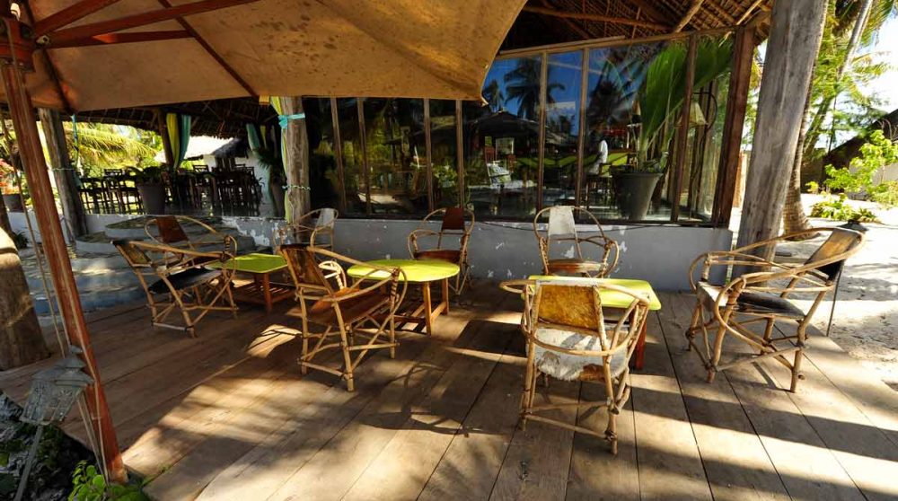 La terrasse de l'Echo Beach Hotel