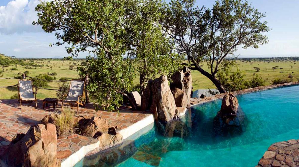 Autre vue de la piscine au Grumeti Hills