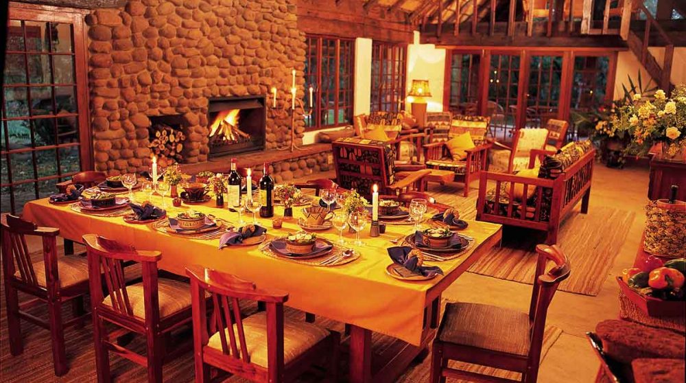 Le dîner approche à l'Isibindi Zulu Lodge