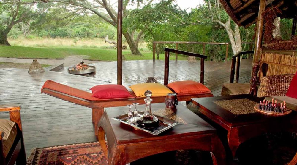 Vue depuis le salon au Kosi Forest Lodge