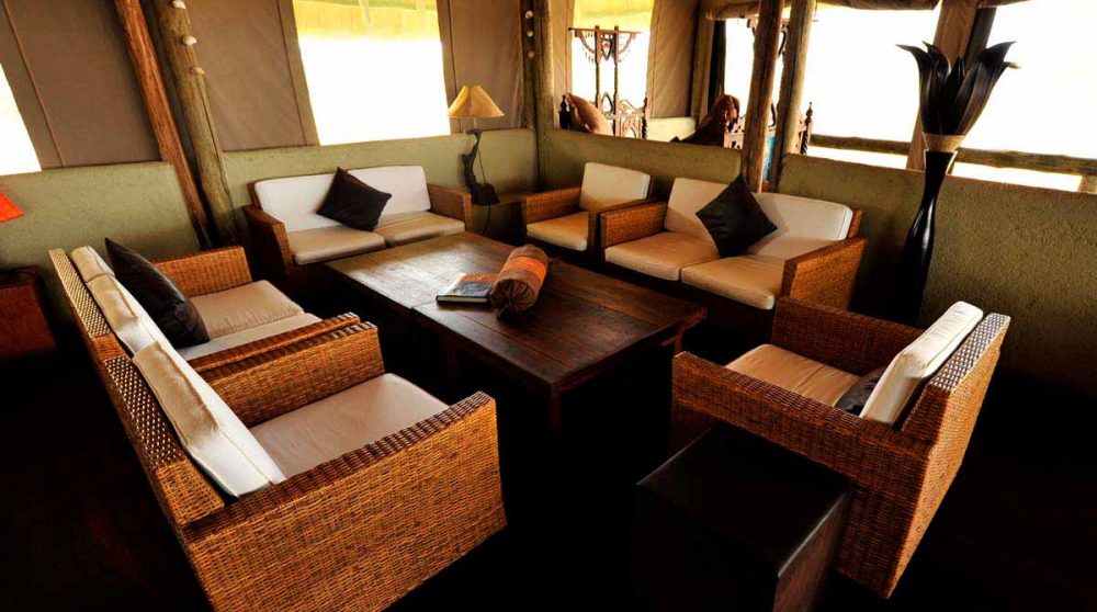 Le salon au Lake Masek Tented Camp